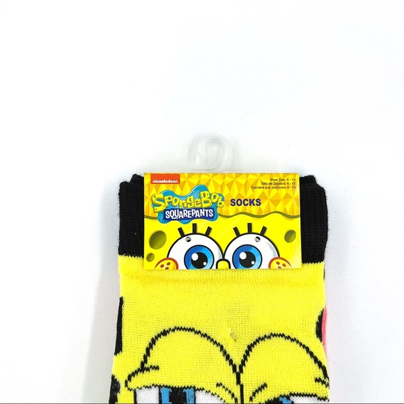 New Men’s Nickelodeon SpongeBob SquarePants Patrick Star Faces Crew Socks 6-12 - Picture 2 of 5